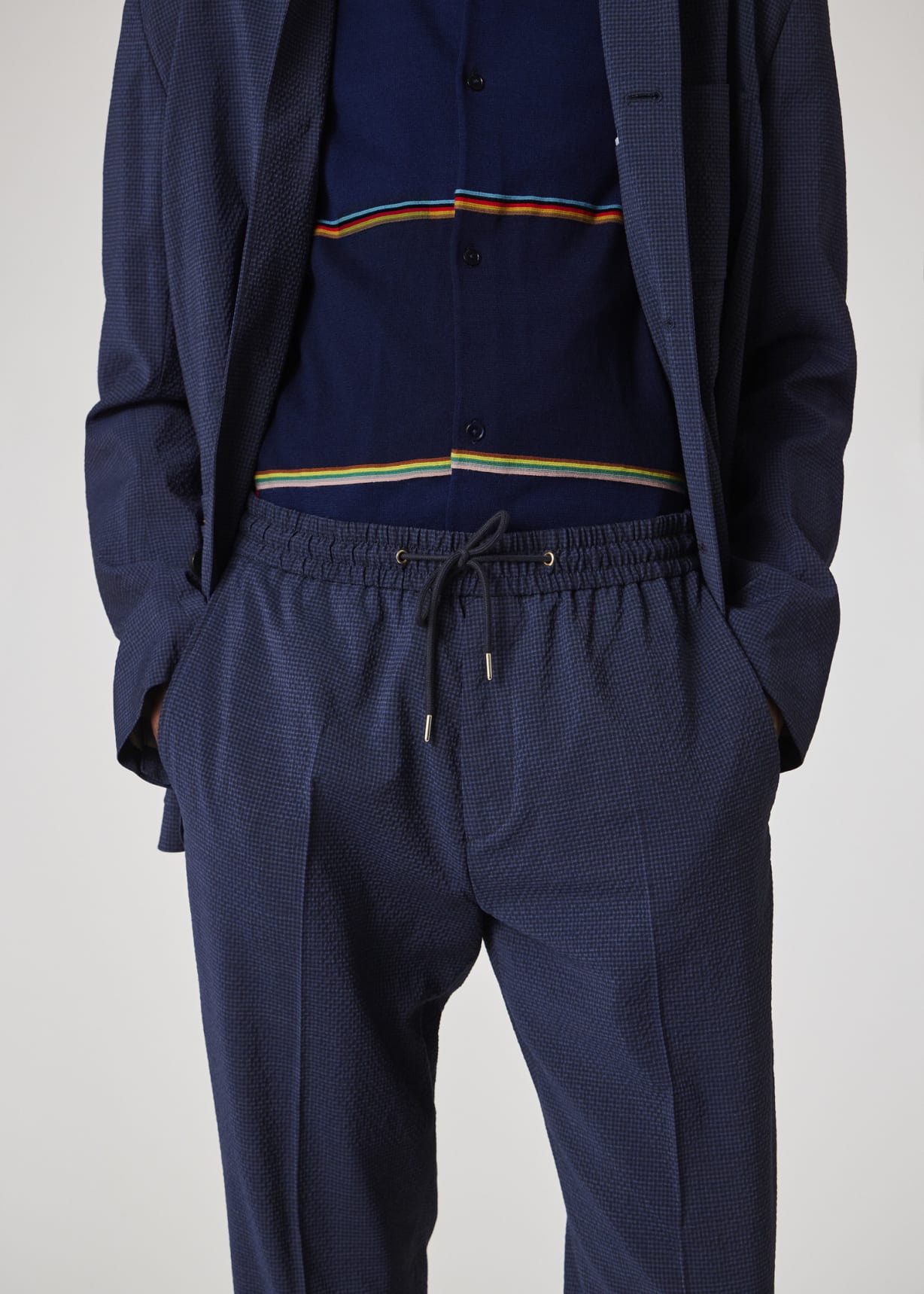 Pantalon Paul Smith En Laine Bleu Marine Taille 56 – Style Chino, Neuf Sans étiquettes