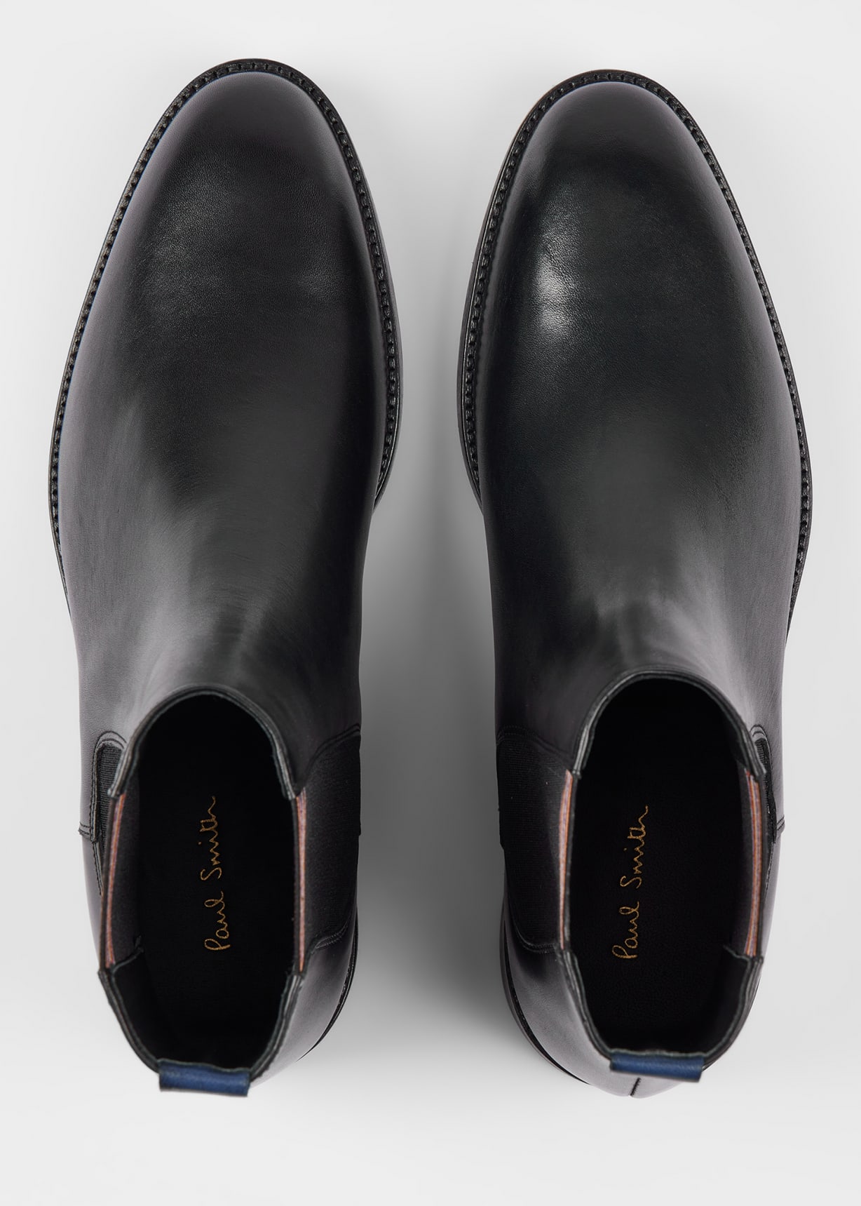 Black Leather 'Lansing' 'Signature Stripe' Boots