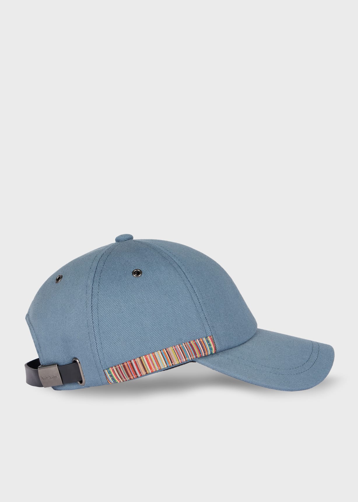 Men's Light Blue 'Signature Stripe' Trim Baseball Cap