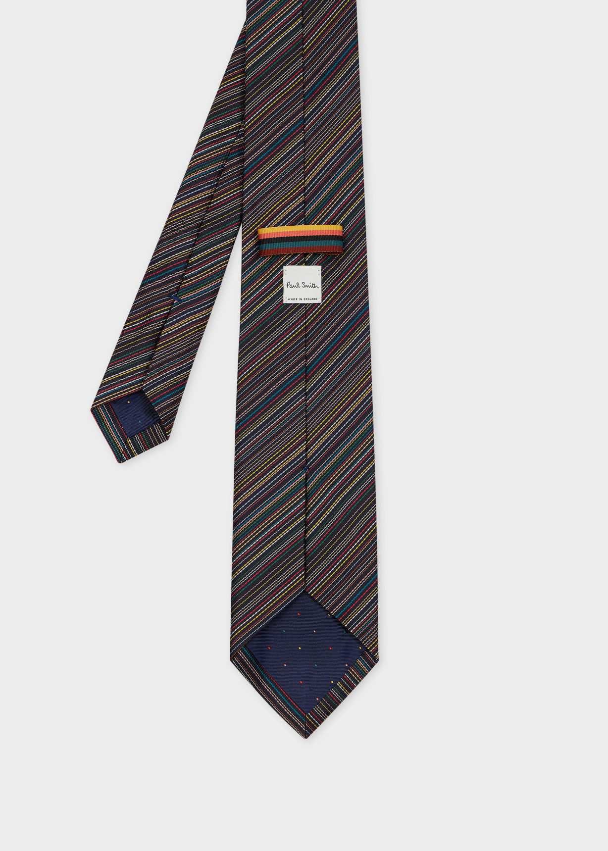 Paul Smith｜ (M1A 0TIE P41593 28) Men's Silk 'Signature Stripe' Pinstripe Tie