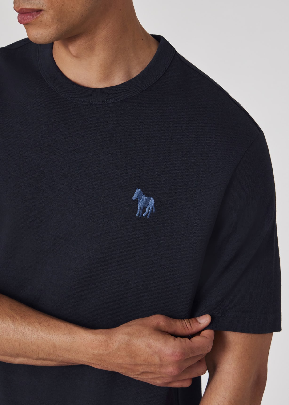 Men's Dark Navy 'Broad Stripe Zebra' T-Shirt