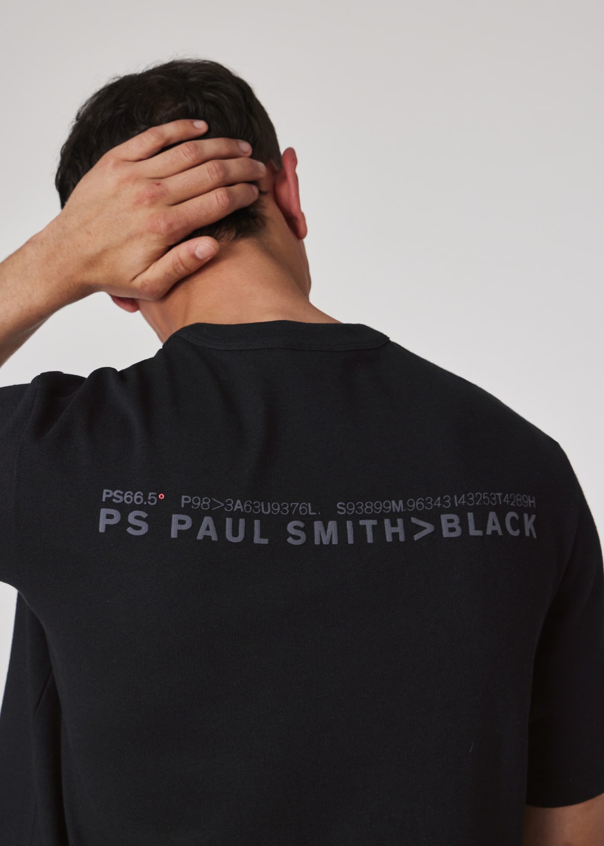 Tシャツ・カットソー PS PAUL SMITH Men T-shirt Black M2R011RPP5087 79 Men's Black Zebra Logo Print T-Shirt