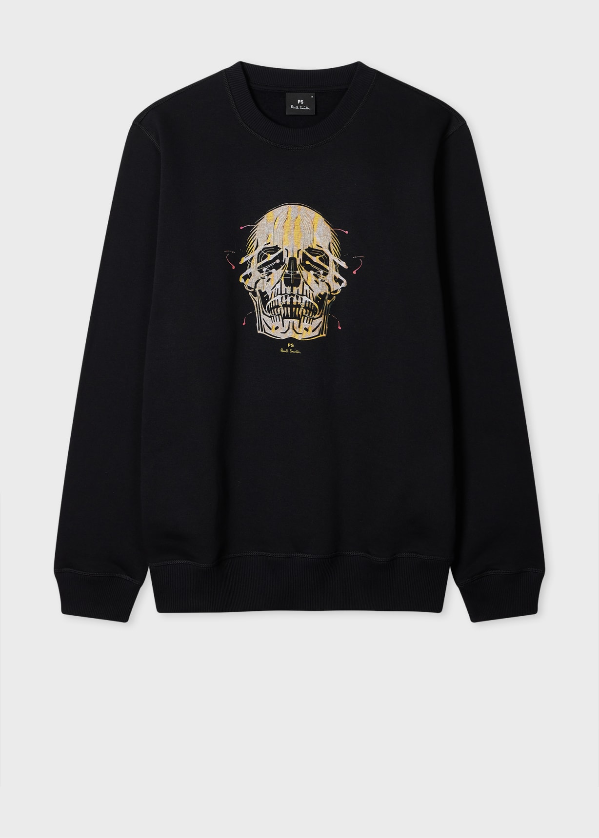 Men's Black 'Painted Skull' Print Sweatshirt