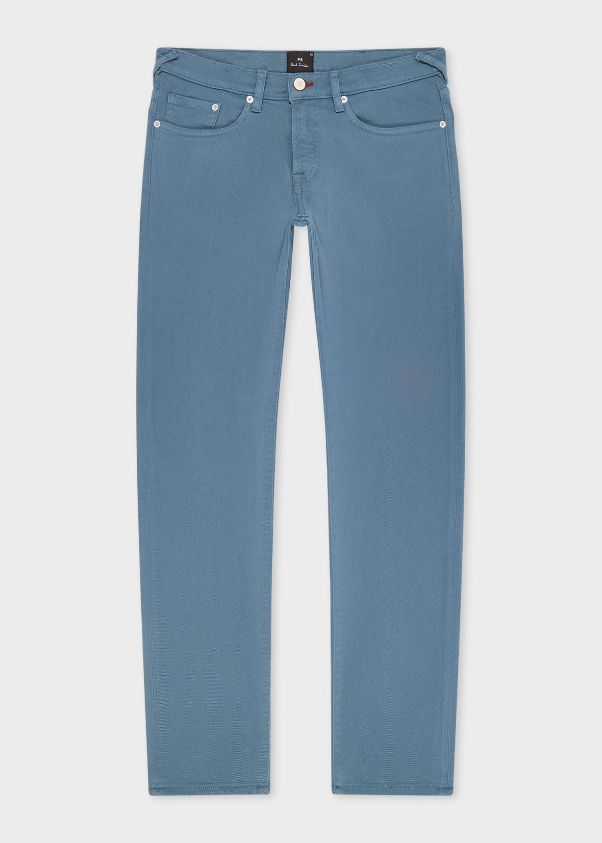 Men's Blue Tapered Fit Ombre Jeans with Embroidered Pocket