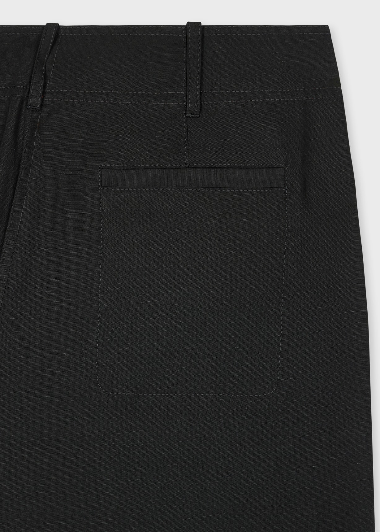 Detail View - Women's Black Lyocell-Blend Barrel Leg Trousers Paul Smith