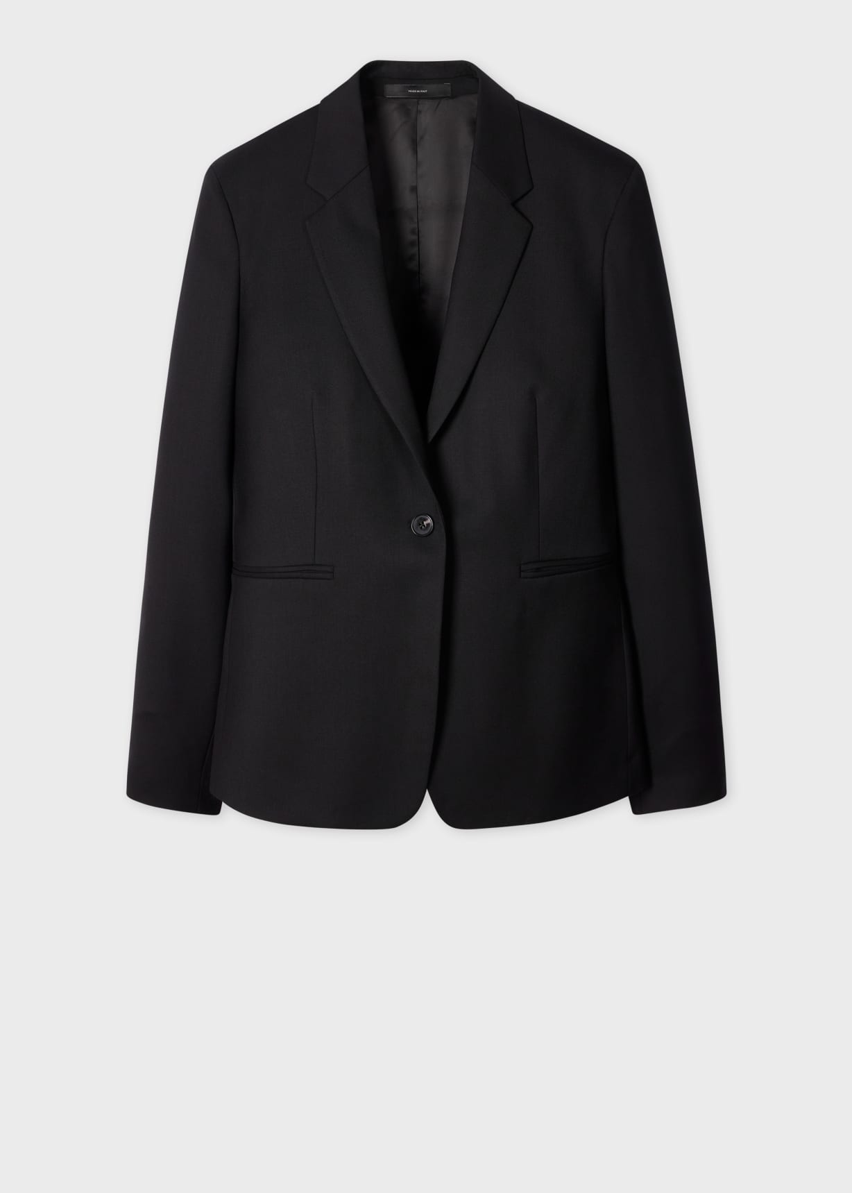 A Suit To Travel In - Women's Black One-Button Wool Blazer