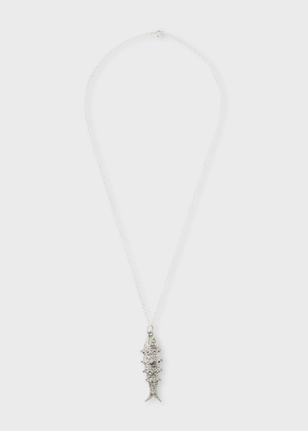 Silver Linings: Articulated Fish Necklace by Baroque Rocks