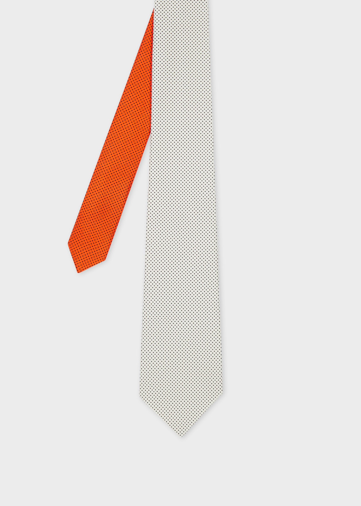 White Silk Polka Dot Tie