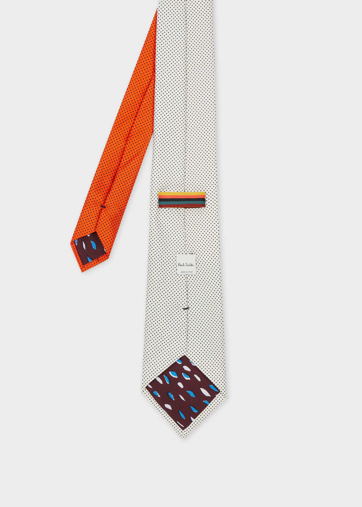 White Silk Polka Dot Tie