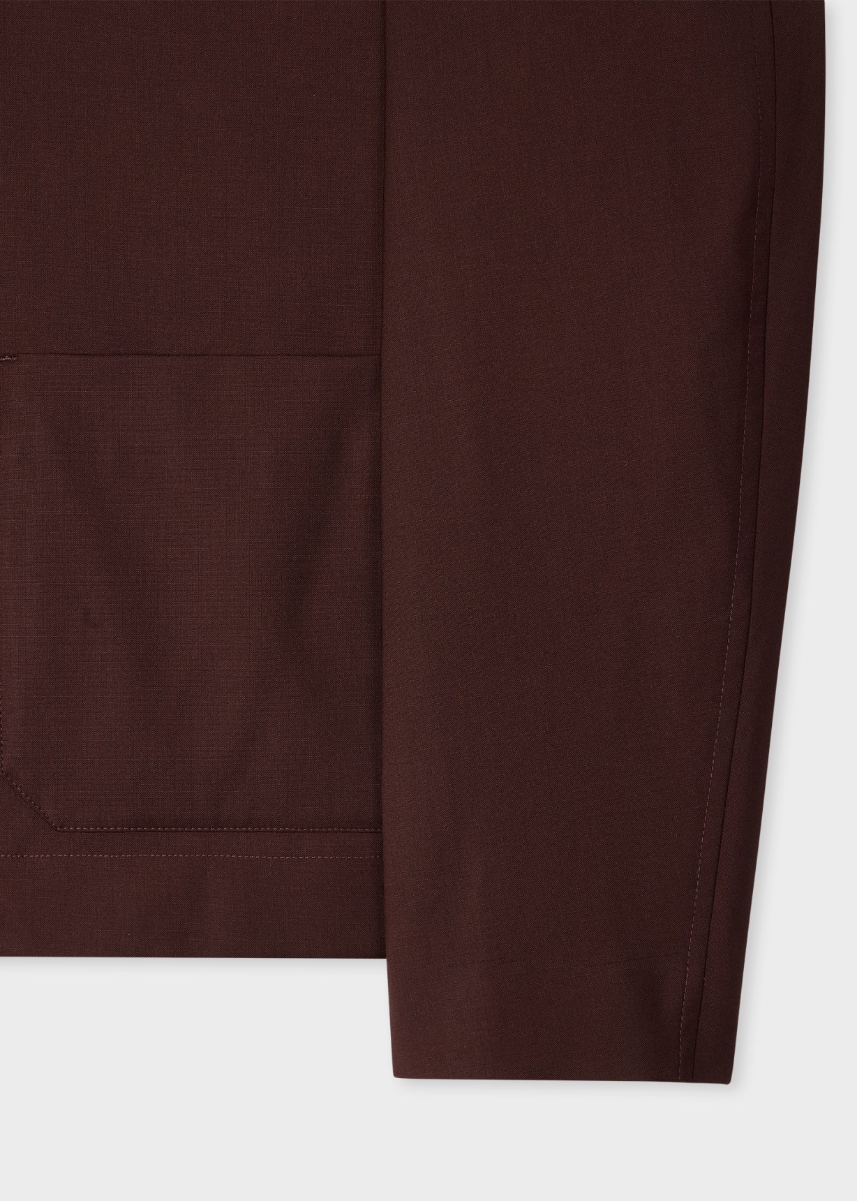 Men's Burgundy 'Storm System' Wool Short Zip Jacket