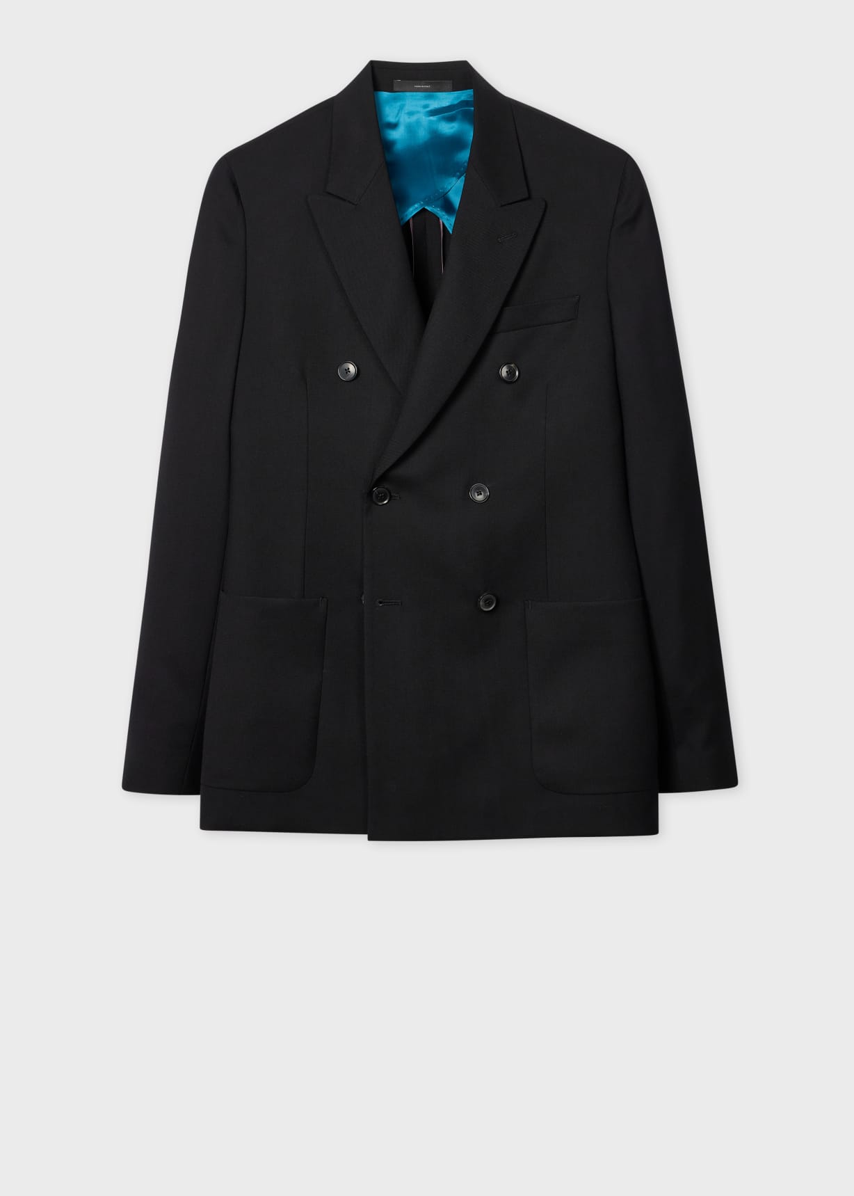 Men's Tailored-Fit Black 'Suit To Travel In' Double-Breasted