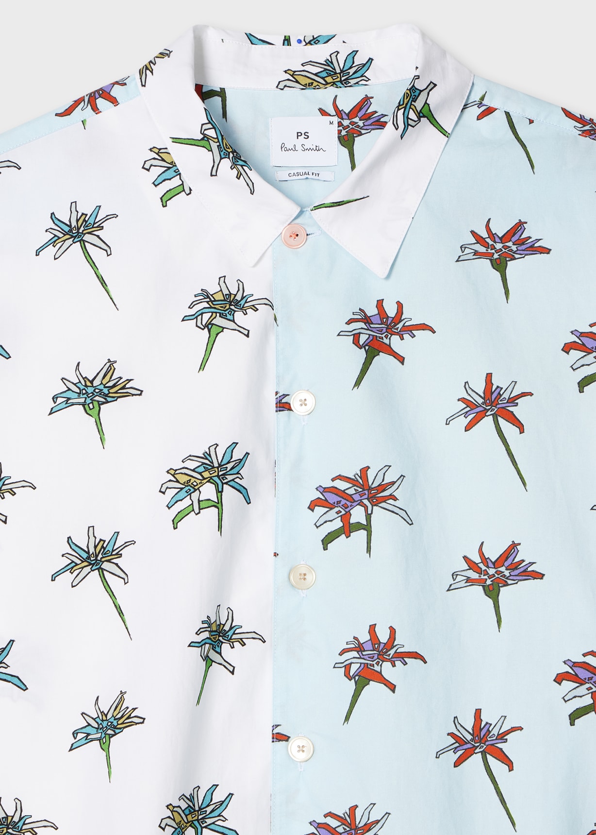 Chemise Homme Coupe Décontractée Bleue 'Lucky Charm' à Manches Courtes