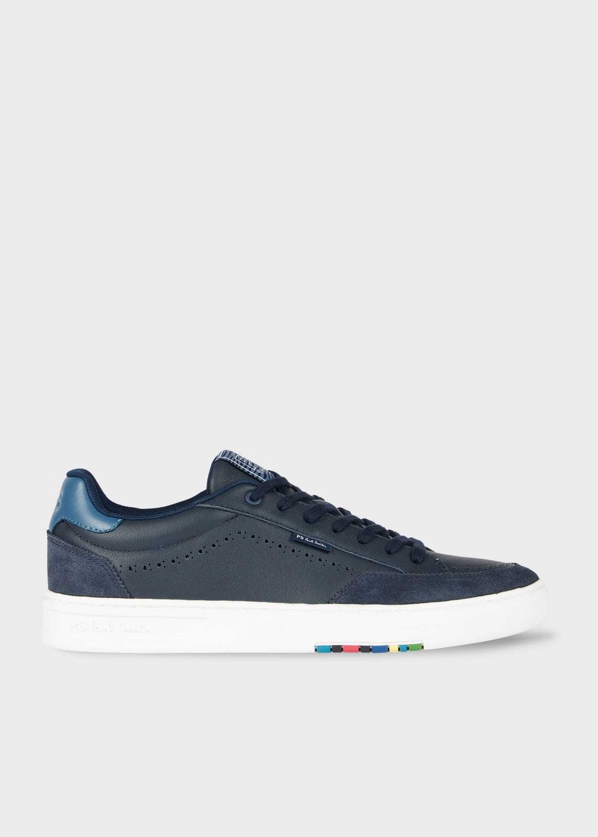 Men's Navy Leather 'Hillstar' Trainers