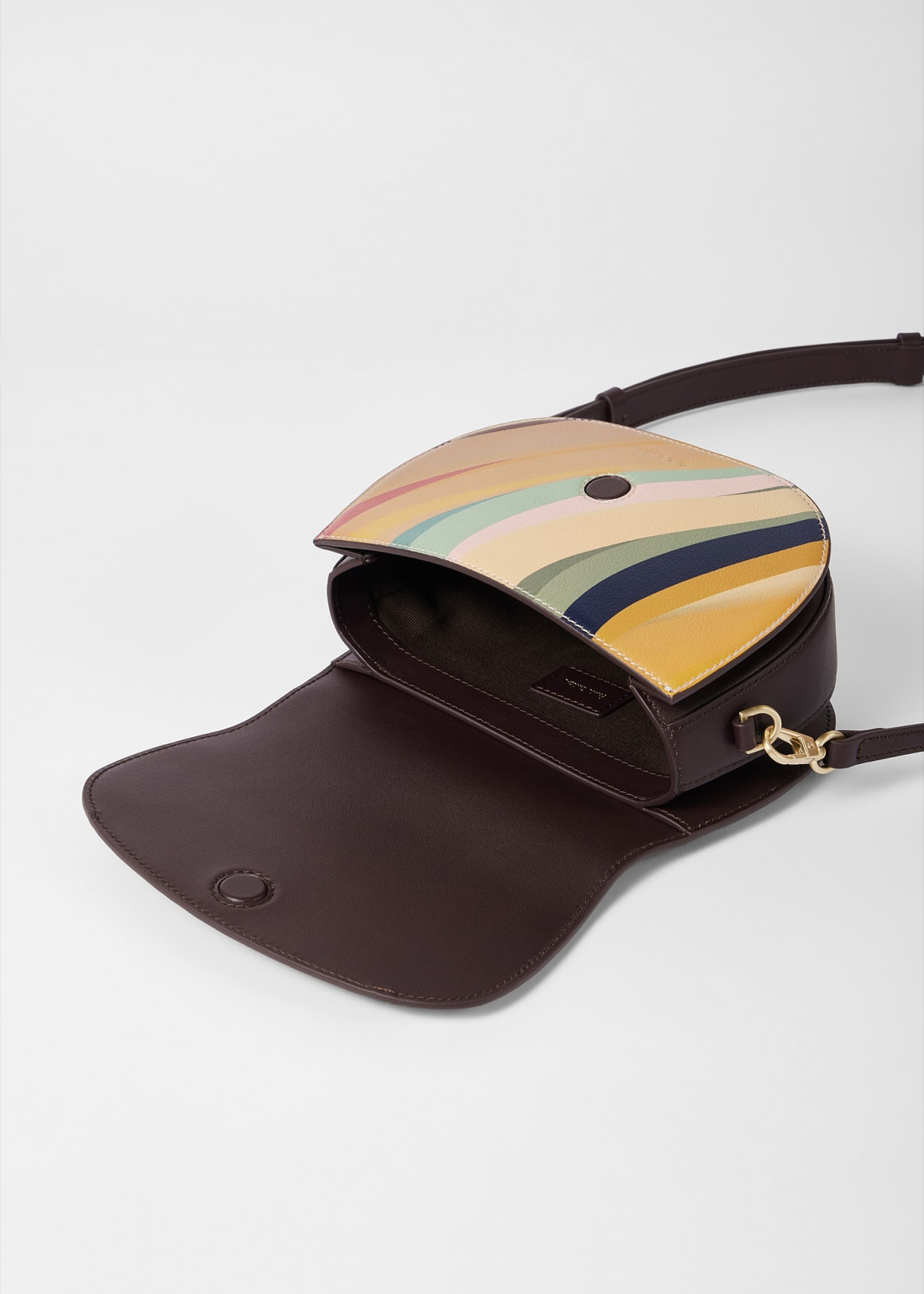 Women's 'Dusky Swirl' Leather Saddle Bag