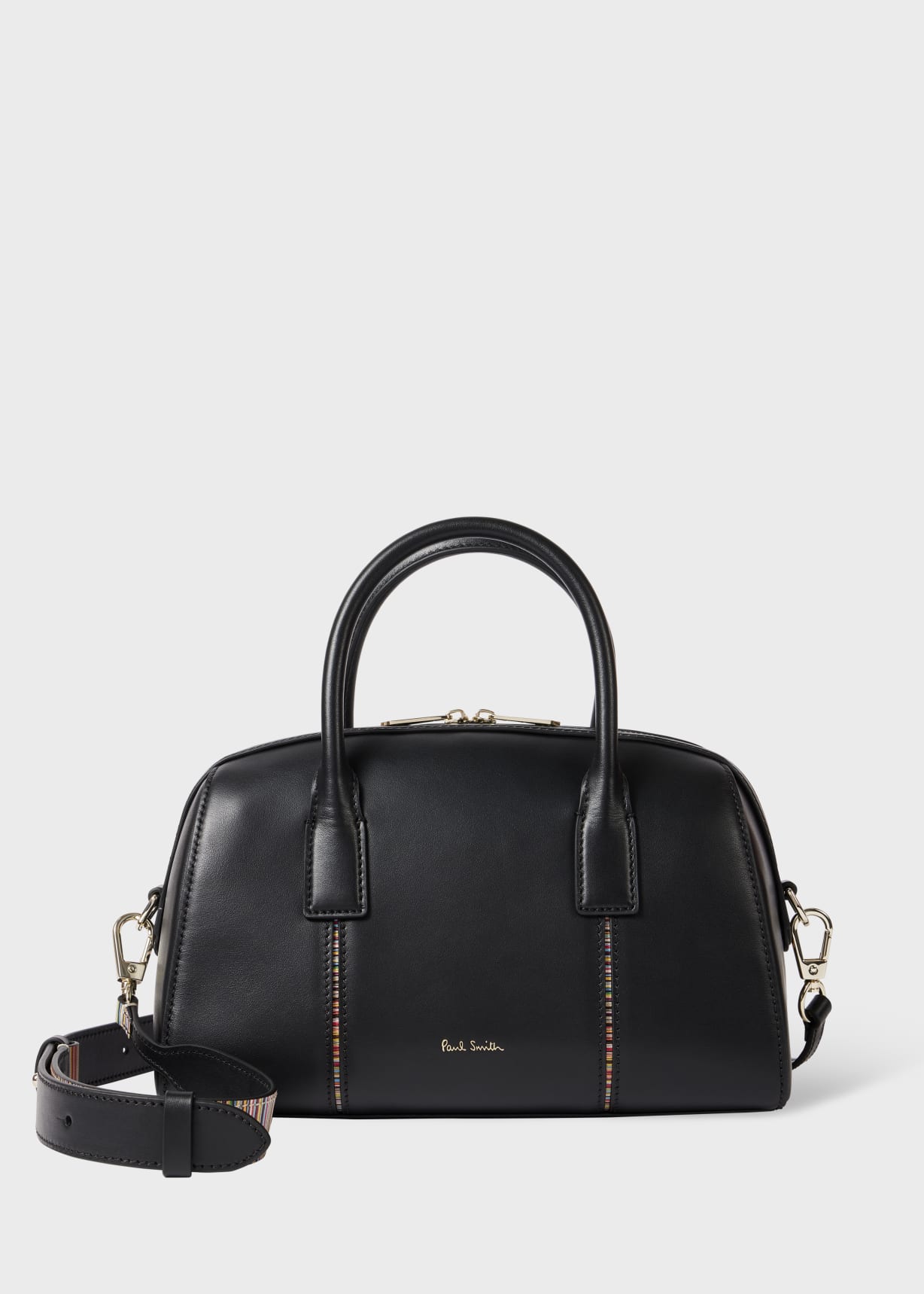 Paul Smith women ビジネス レザーバッグ Women's Small Leather Black 'Boston' Bag