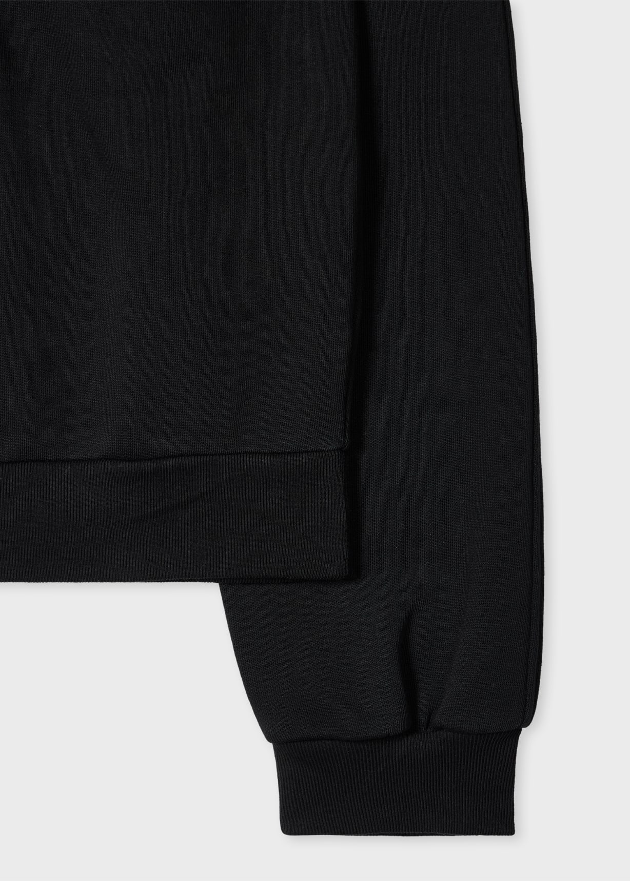 Women's Black Organic Cotton 'Swirl Heart' Embroidered Sweatshirt