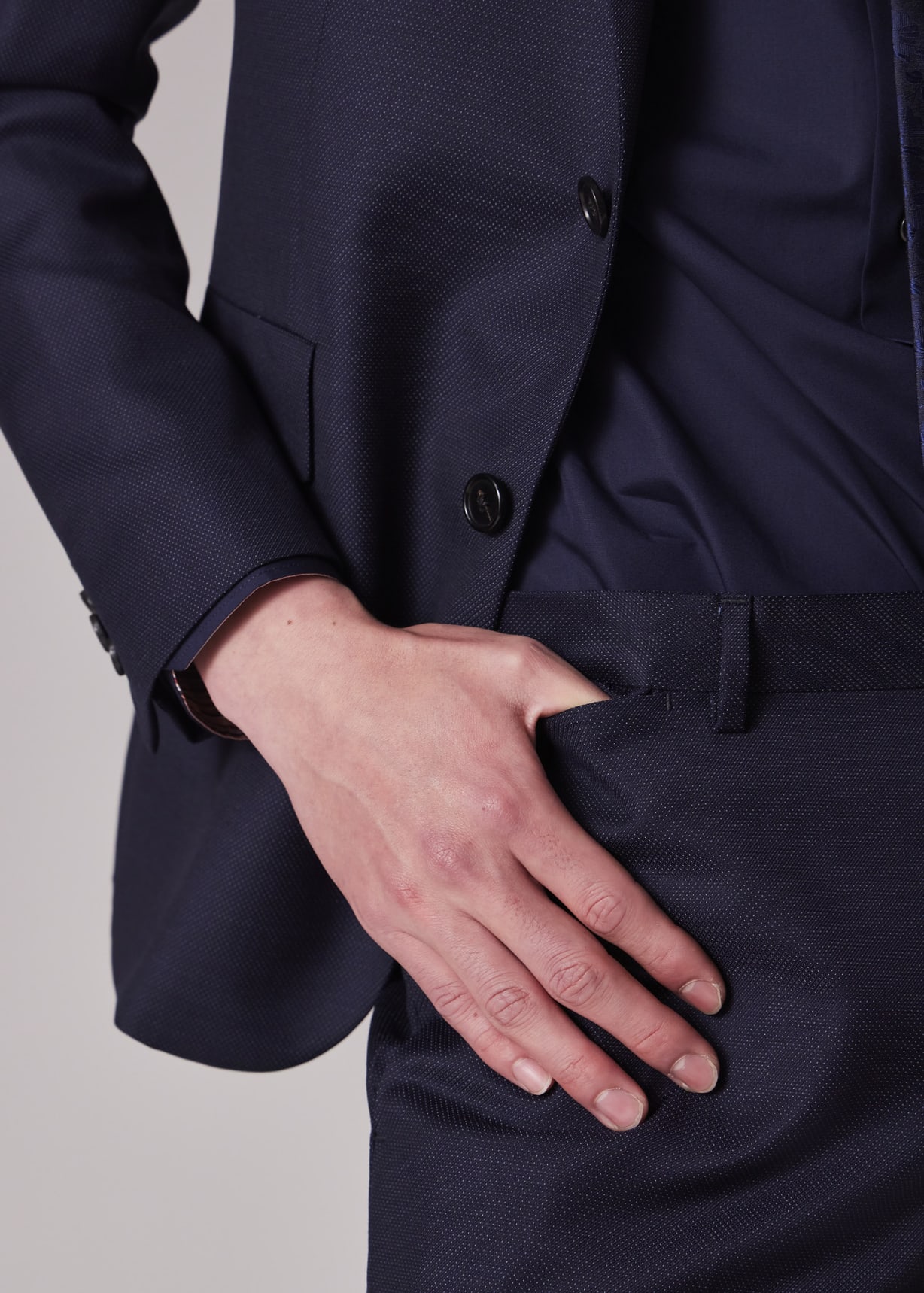 PAUL SMITH ポールスミス M2S RAP19 ANYL DARK NAVY Men's Dark Navy 'Signature Stripe' Trim Polo Shirt