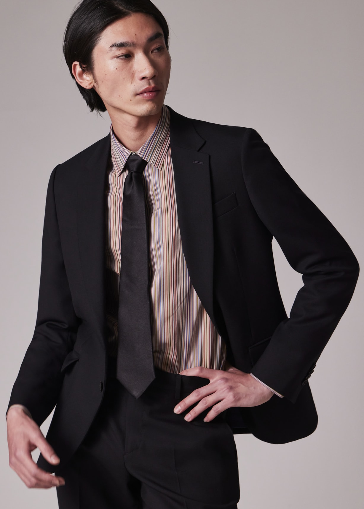 【新品】Paul Smith SOHO FIT ブラックスーツ The Soho - Men's Tailored-Fit Black Wool-Mohair Evening Suit