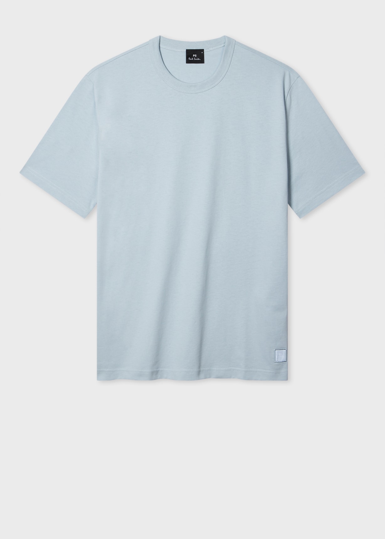 Men's Light Blue Casual-Fit Organic Cotton T-Shirt