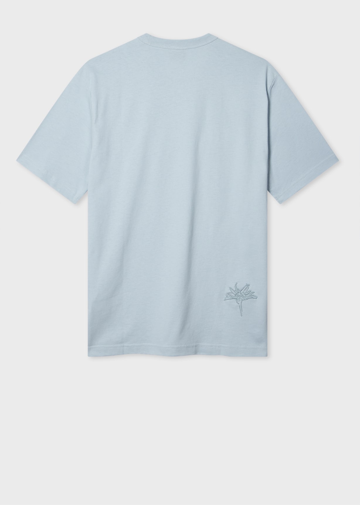 Men's Light Blue Casual-Fit Organic Cotton T-Shirt