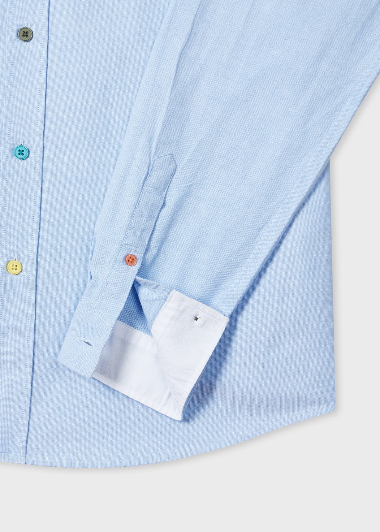 Men's Tailored-Fit Sky Blue Organic-Cotton Multicolour