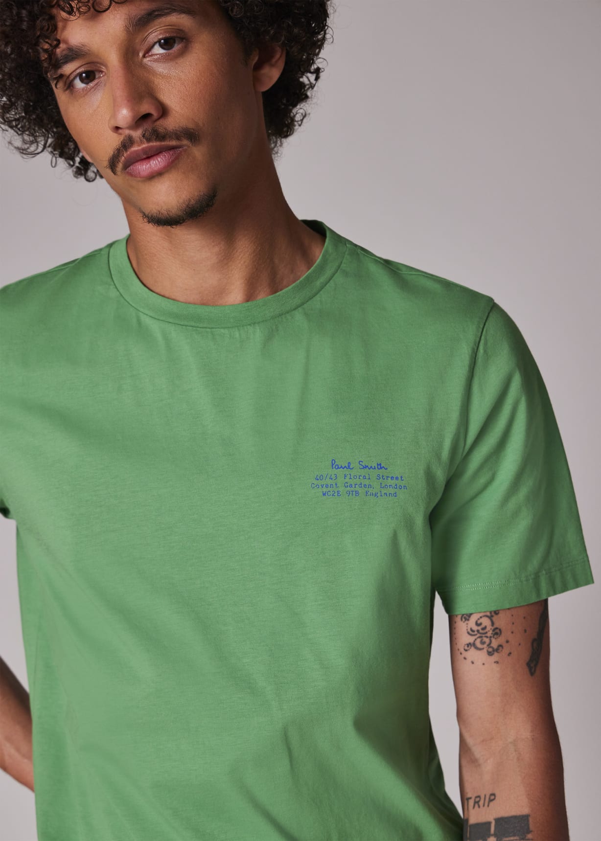 Tシャツ・カットソー PAUL SMITH Men T Shirts M1R747YP0265833 Green Men's Forest Green Zebra Logo Organic Cotton Sweatshirt