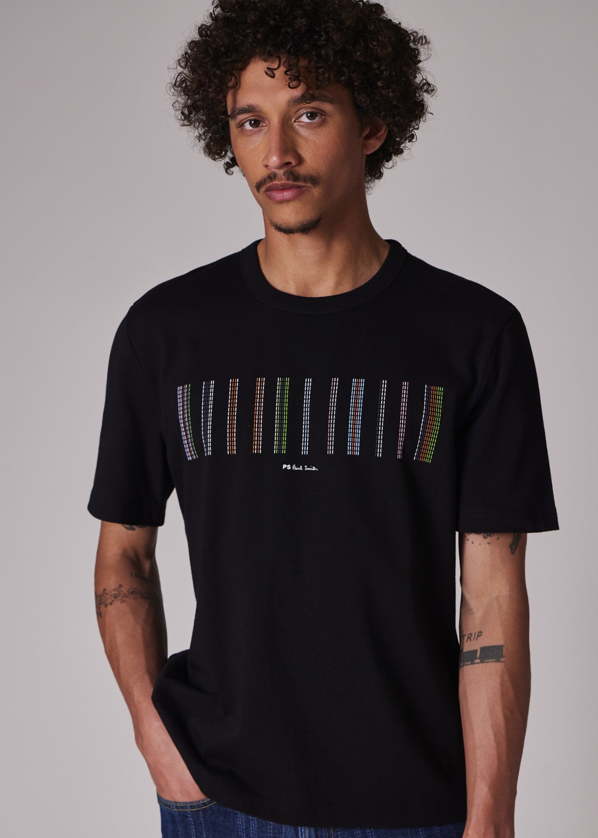 6504 Black Striped T-Shirt