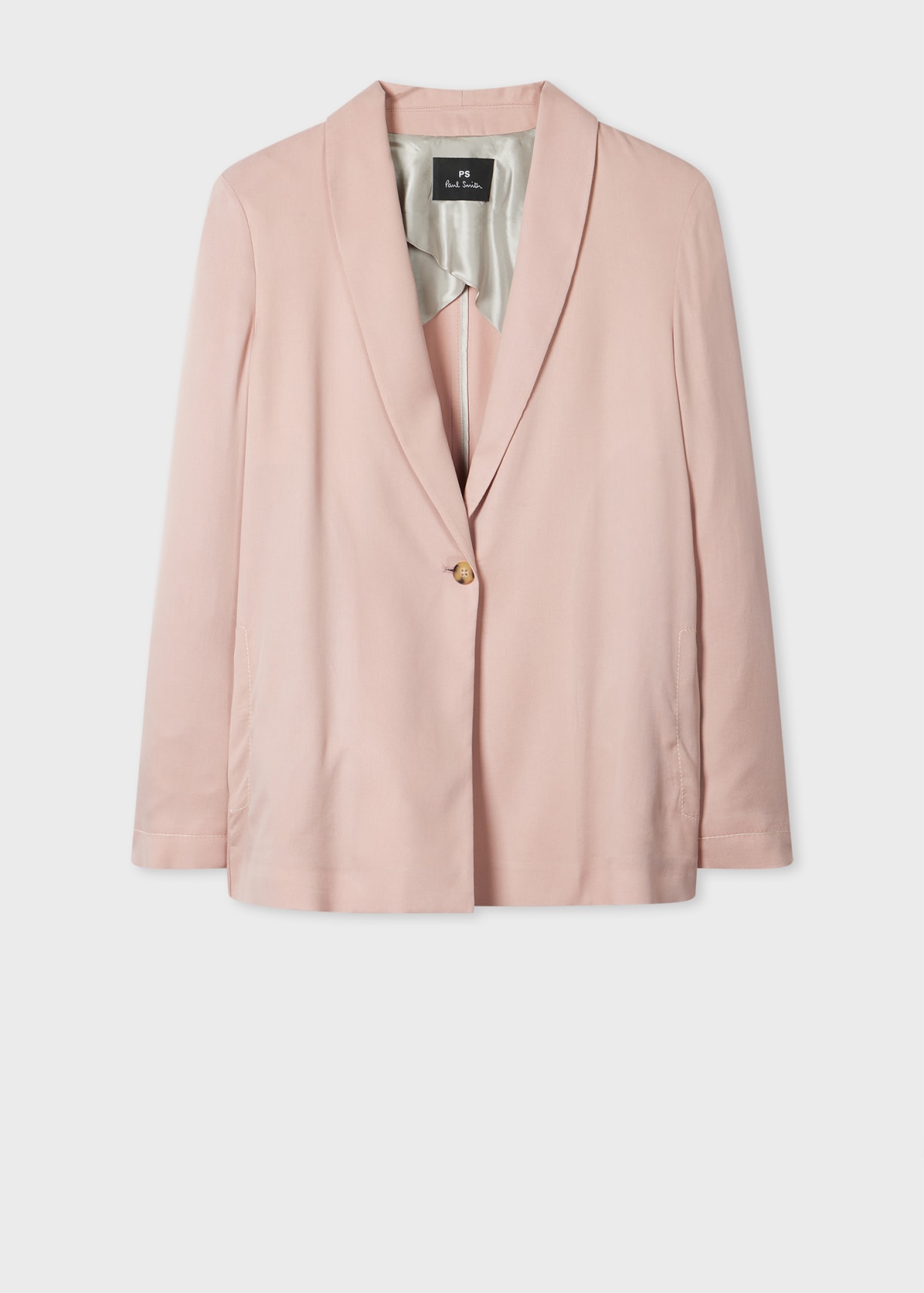 Women's Relaxed-Fit Dusty Pink Lyocell Blazer