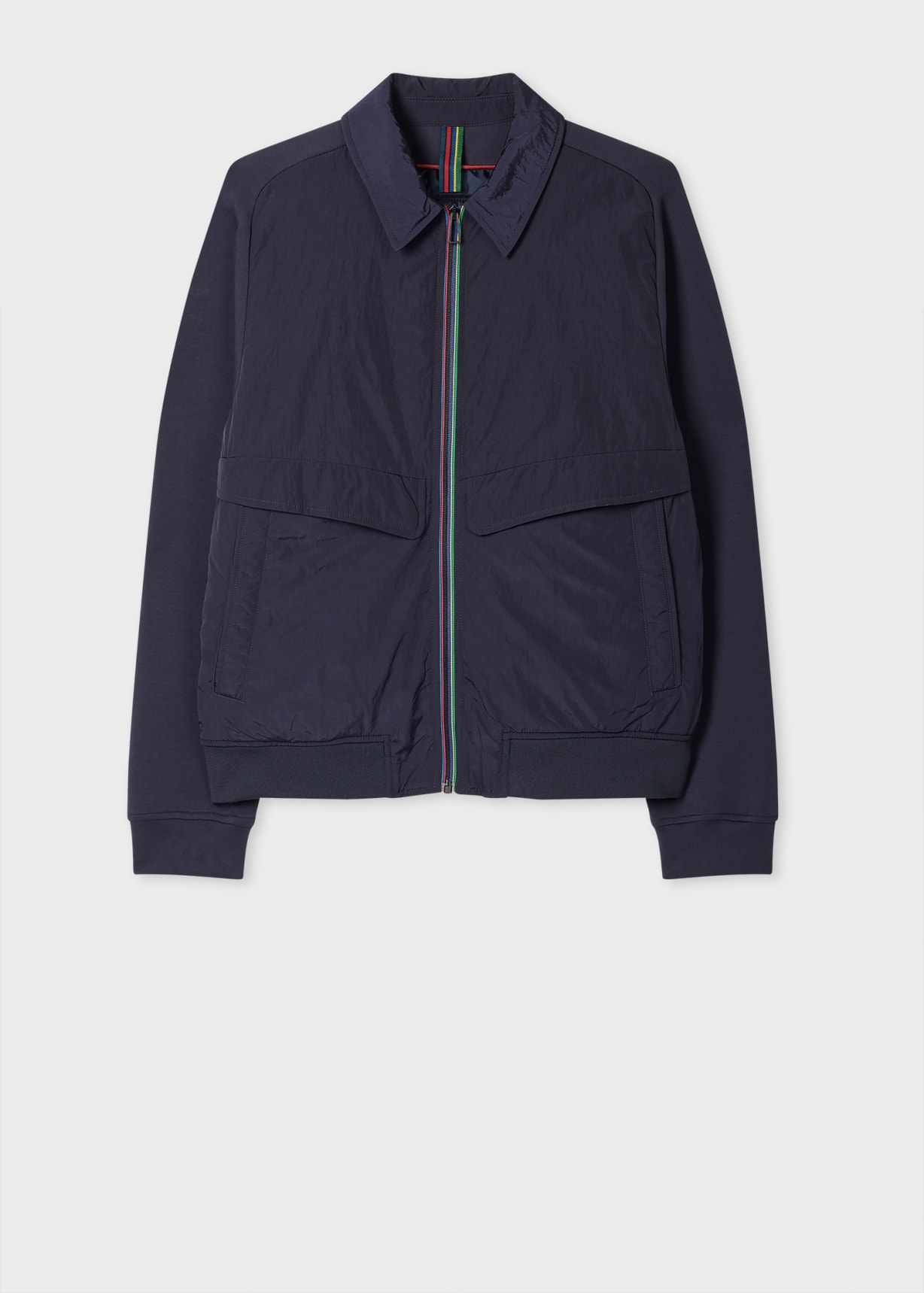 Paul Smith｜ (M2R 204Z PP4816 02) Men's Black Cotton Zebra Logo Zip-Neck Sweatshirt