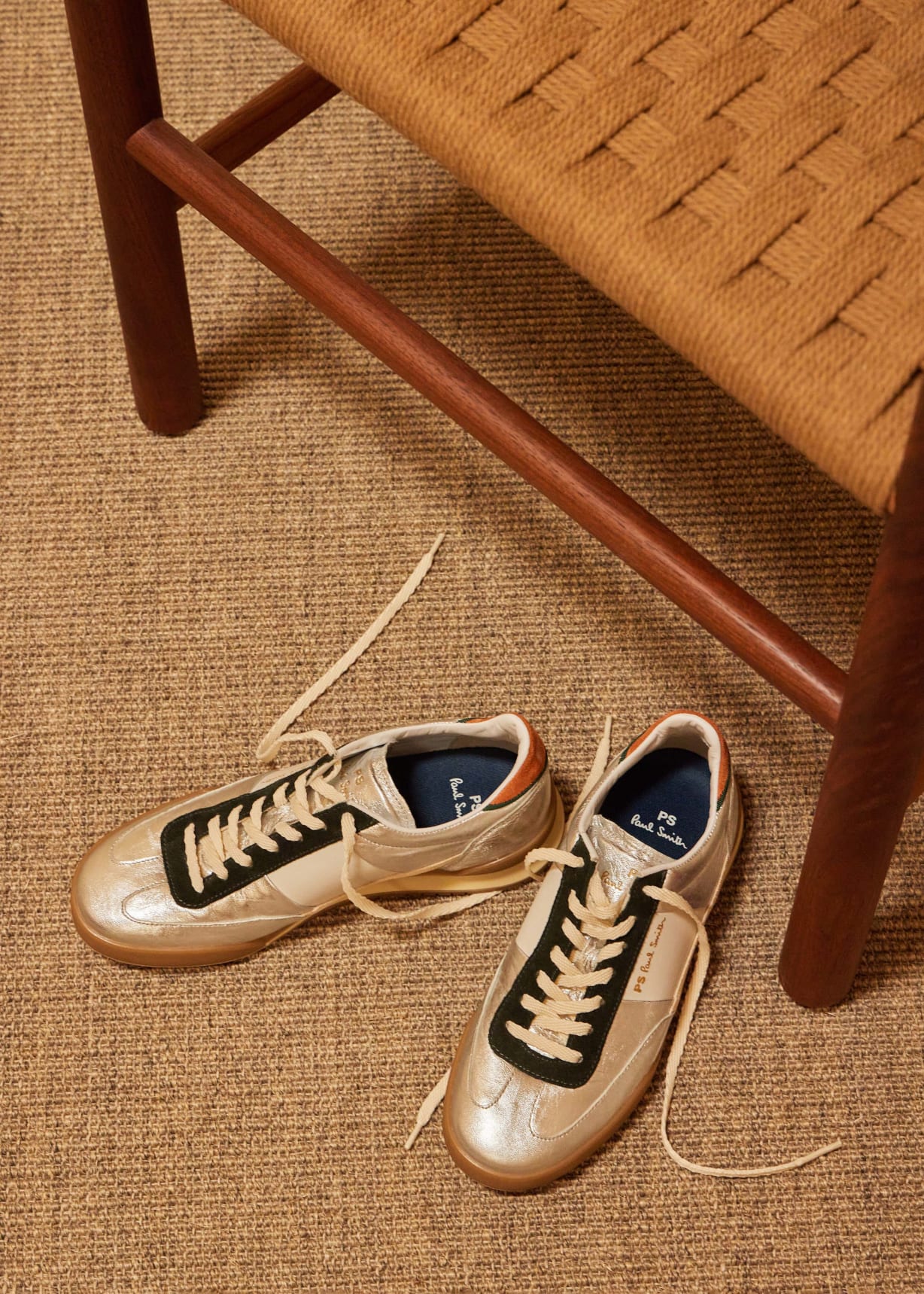 Women's Leather Silver 'Dover' Retro Gum Trainers