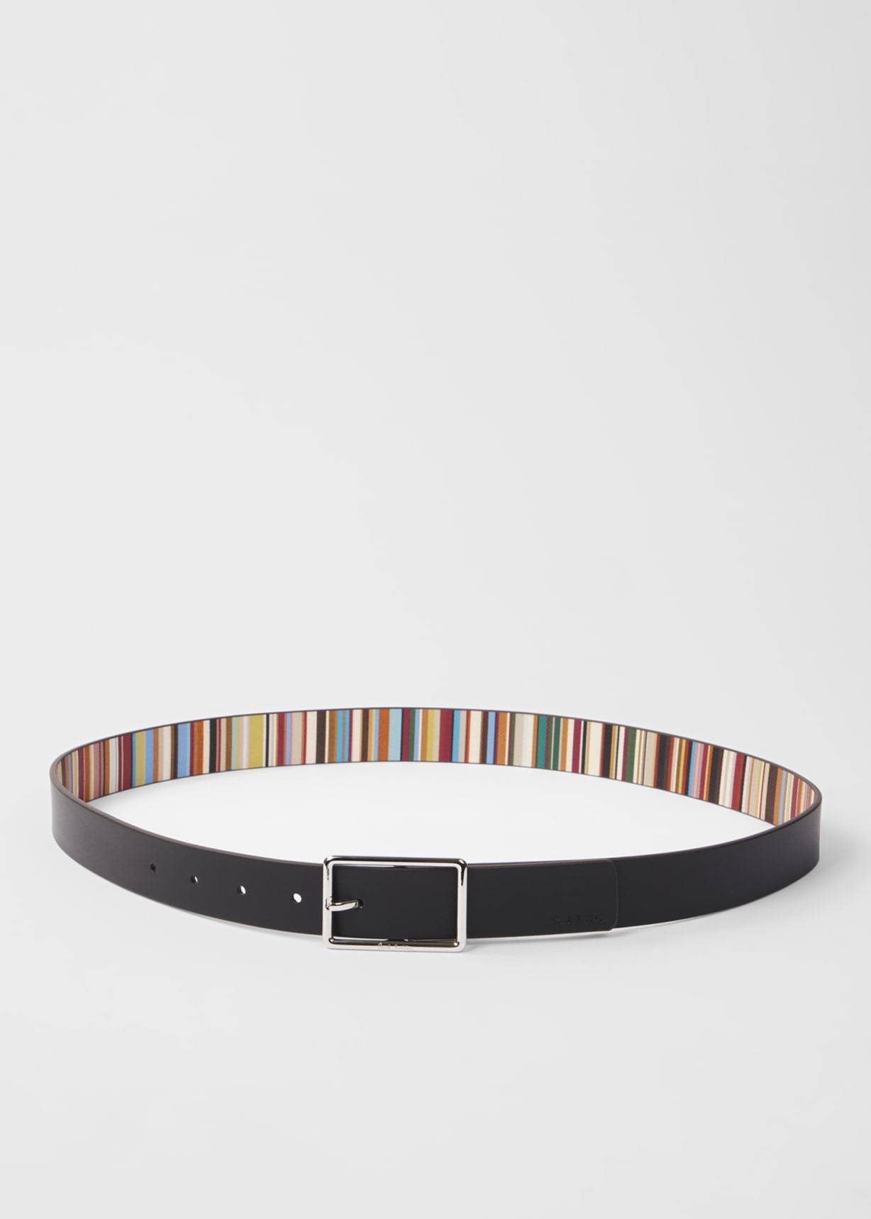 Men's Logo Point Reversible Belt - Black