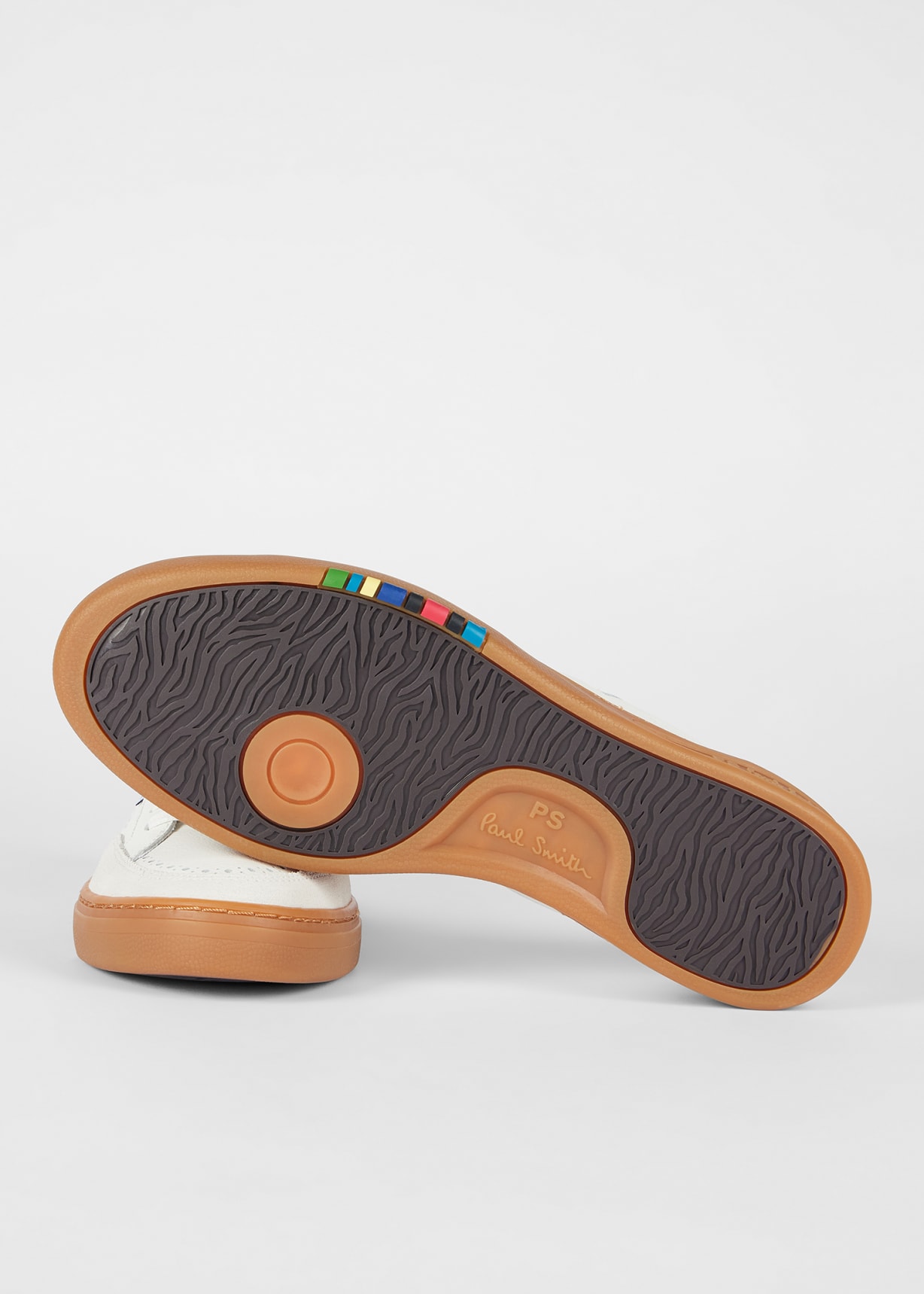 White-Platinum Hill Low Calf Trainers