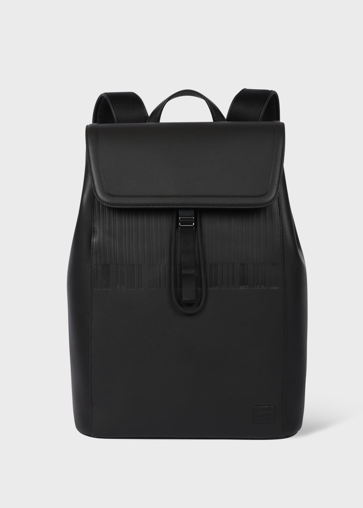Dark Brown Leather 'Shadow Stripe' Backpack