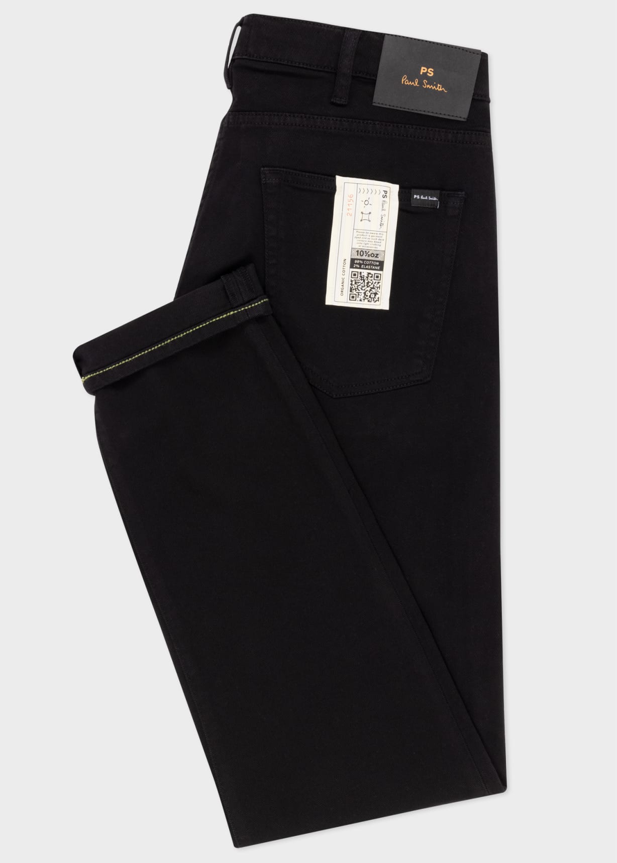 Men's Tapered-Fit Black Garment-Dye Jeans