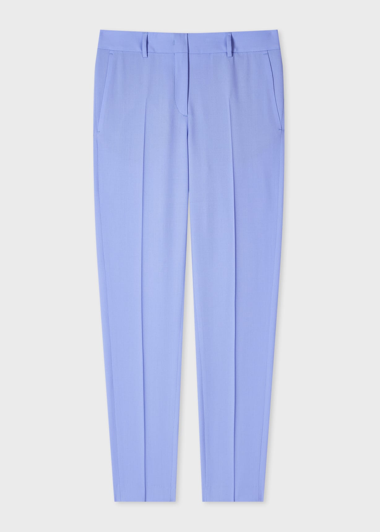 パンツ PAUL SMITH Women Straight Pants W2R312TM21404LT Blue Paul Smith Women's Peacock Blue Wool-Hopsack Slim-Fit