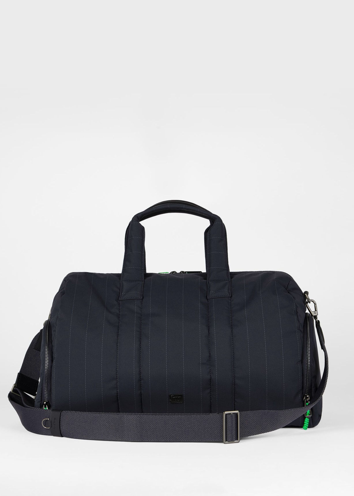 Navy Nylon Pinstripe Day Holdall