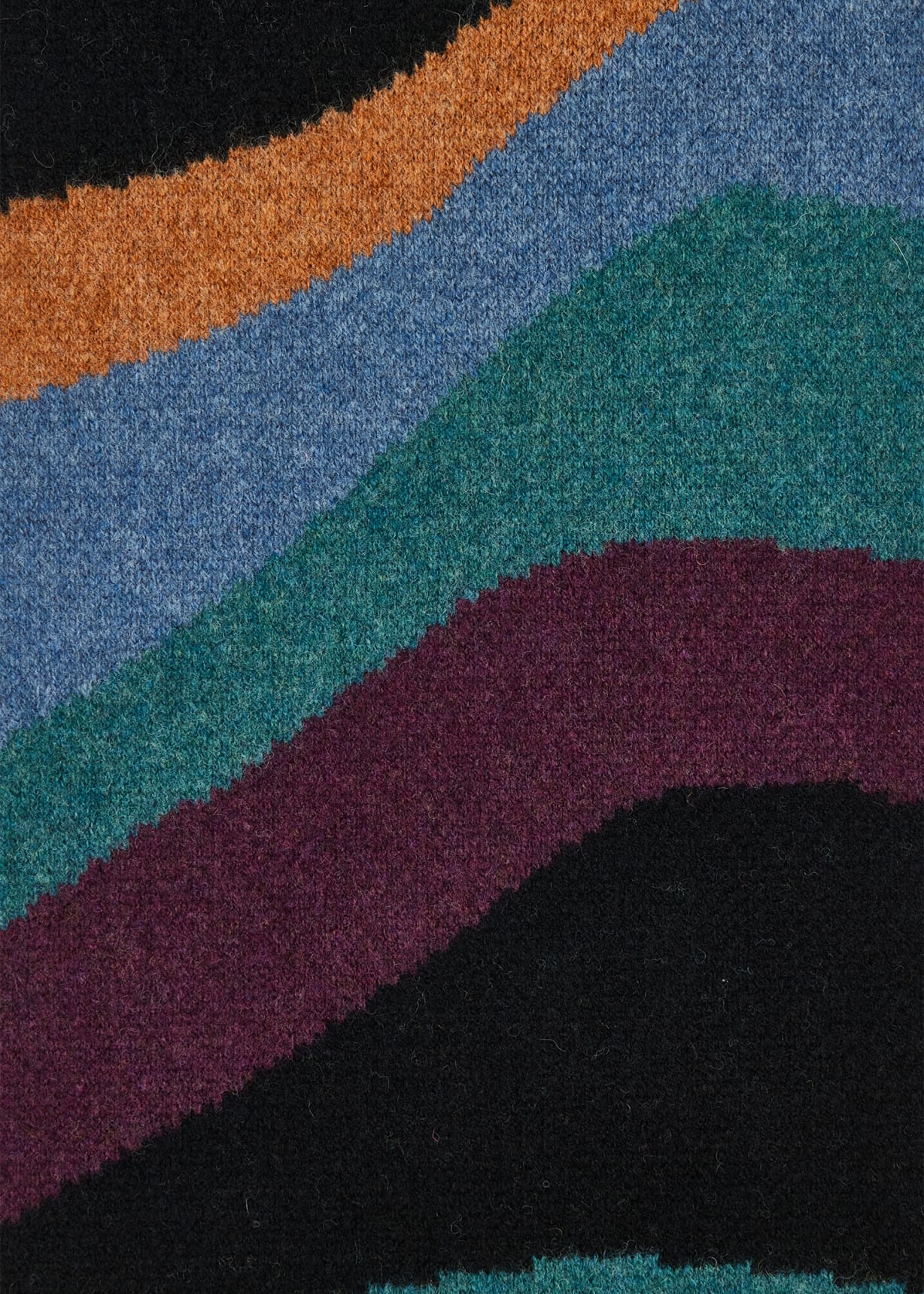 Jagged Wool Scarf in Deep Periwinkle