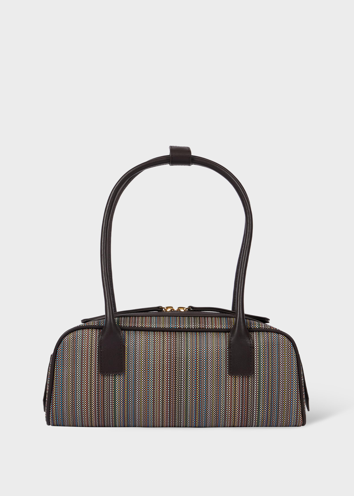 Women's 'Signature Stripe' Coated Canvas Top Handle Shoulder Bag