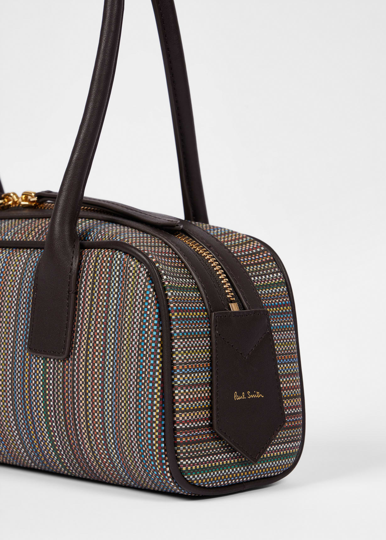 【関税&送料込】Paul Smith Signature Stripe Bag Men's 'Signature Stripe' Coated Canvas Cross Body Bag