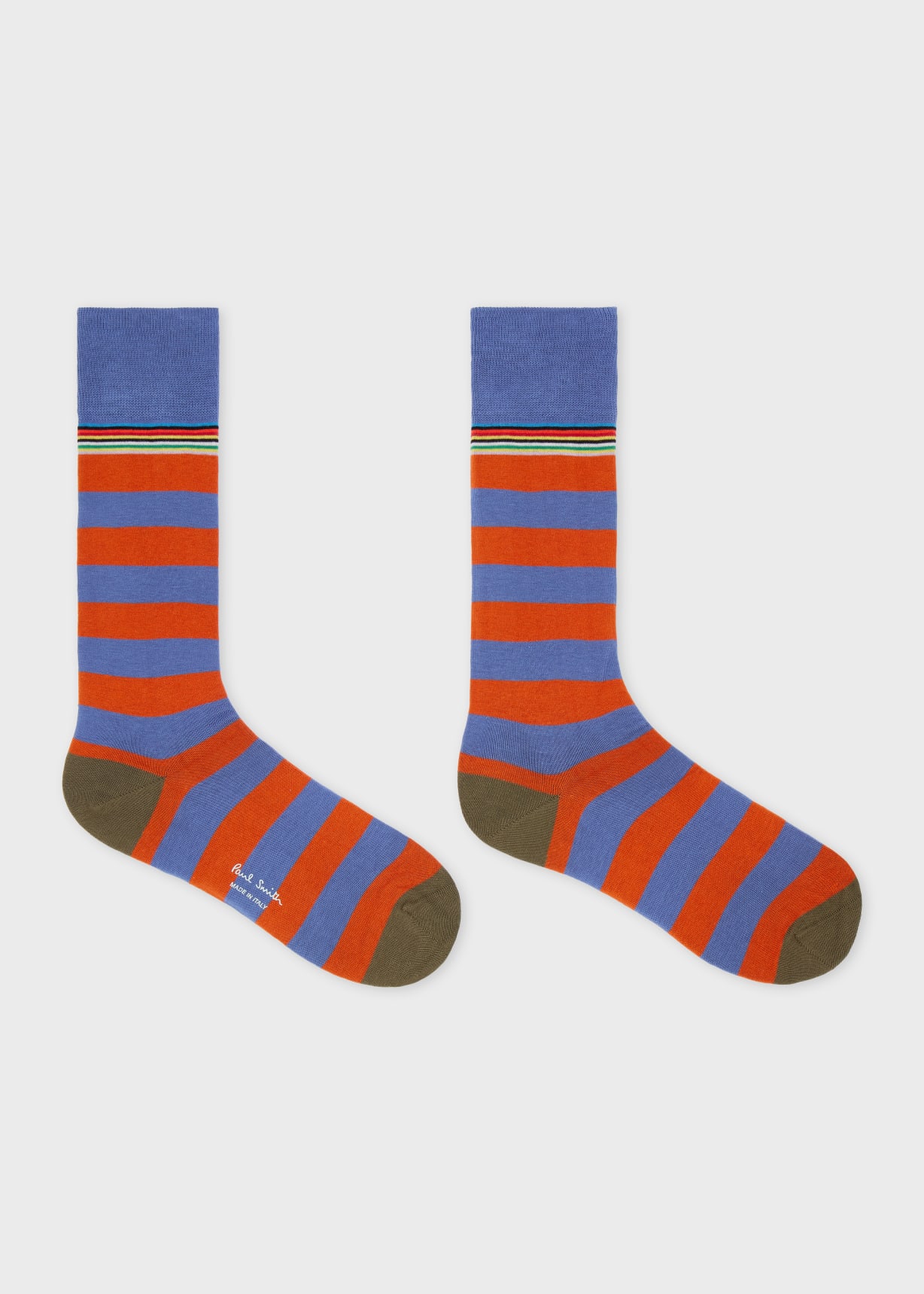 Orange Block 'Signature Stripe' Socks