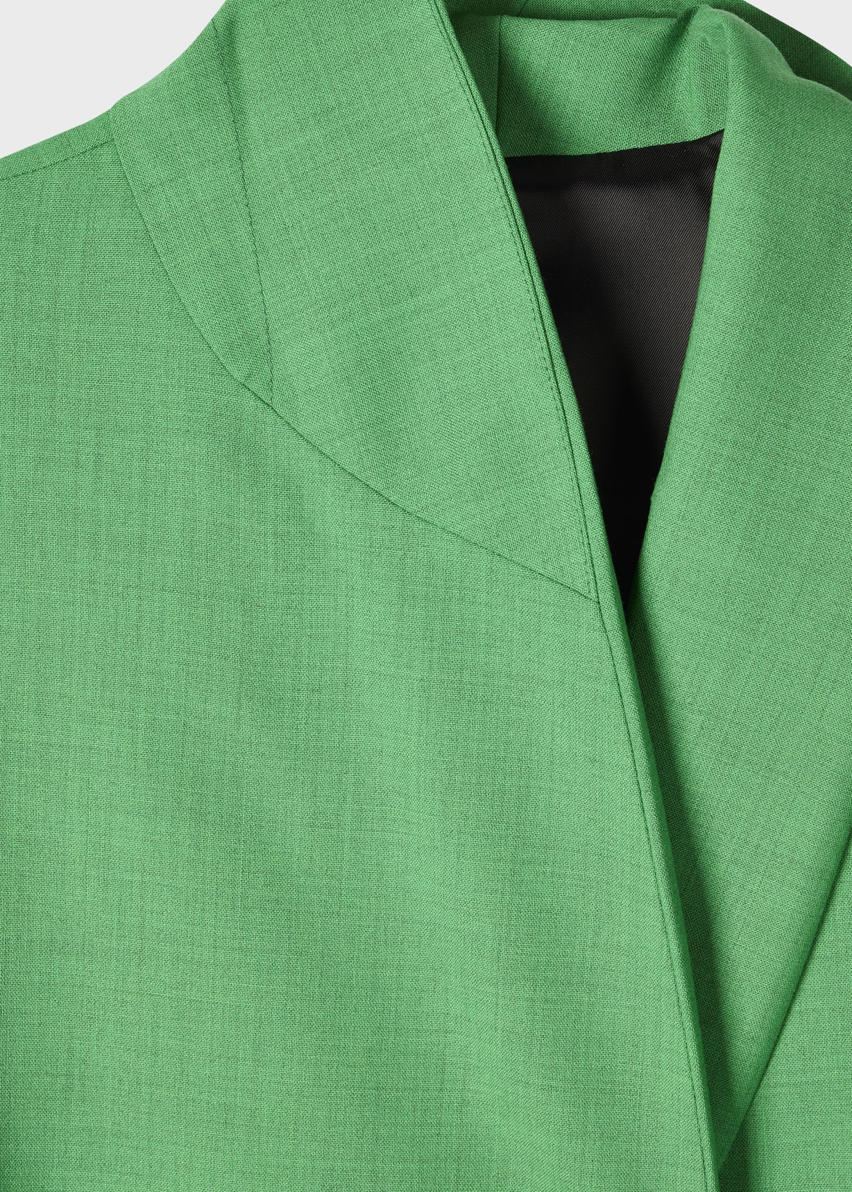 Women's Green Wool-Blend Tie Waist Jacket