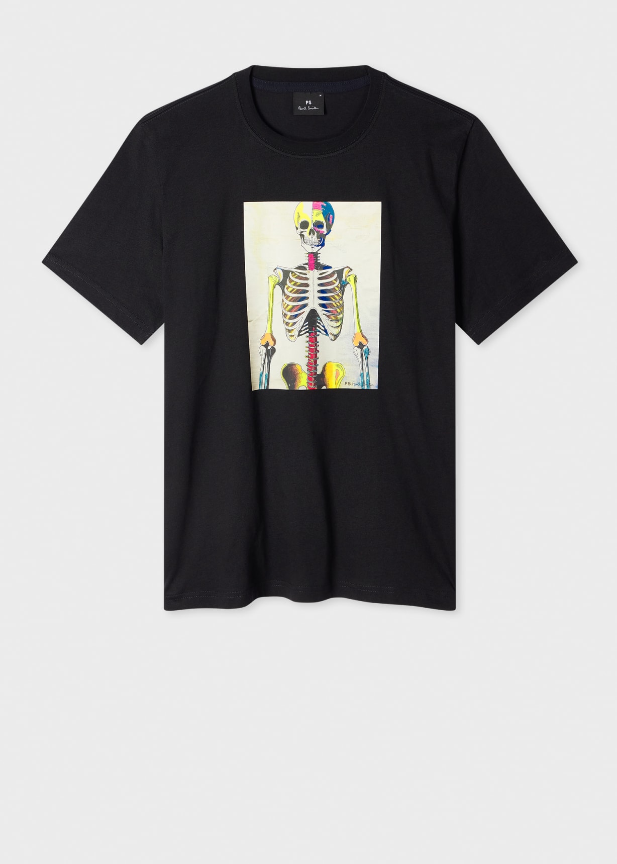 Tシャツ・カットソー PAUL SMITH Men T-shirt Black M2R220XPP5119 79 Men's Black 'Skeleton' Print T-Shirt