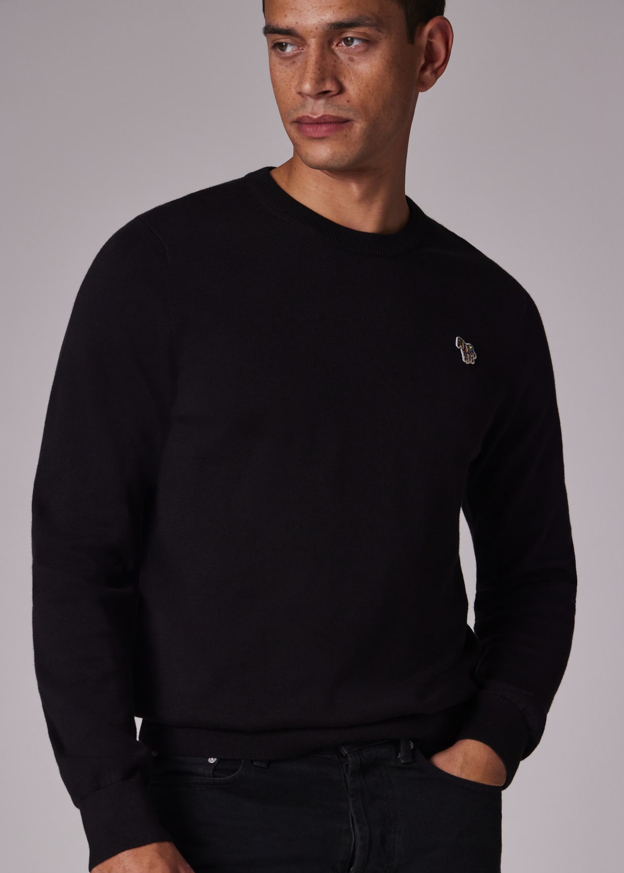 Trys様　Paul Smith Collection Angola100% Black Cotton 'Artist Stripe' Cuff Long-Sleeve Lounge Top