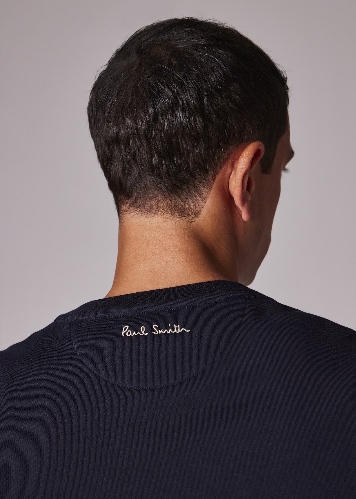 Men's Classic-Fit Navy 'Placement Flower Print' Sweatshirt