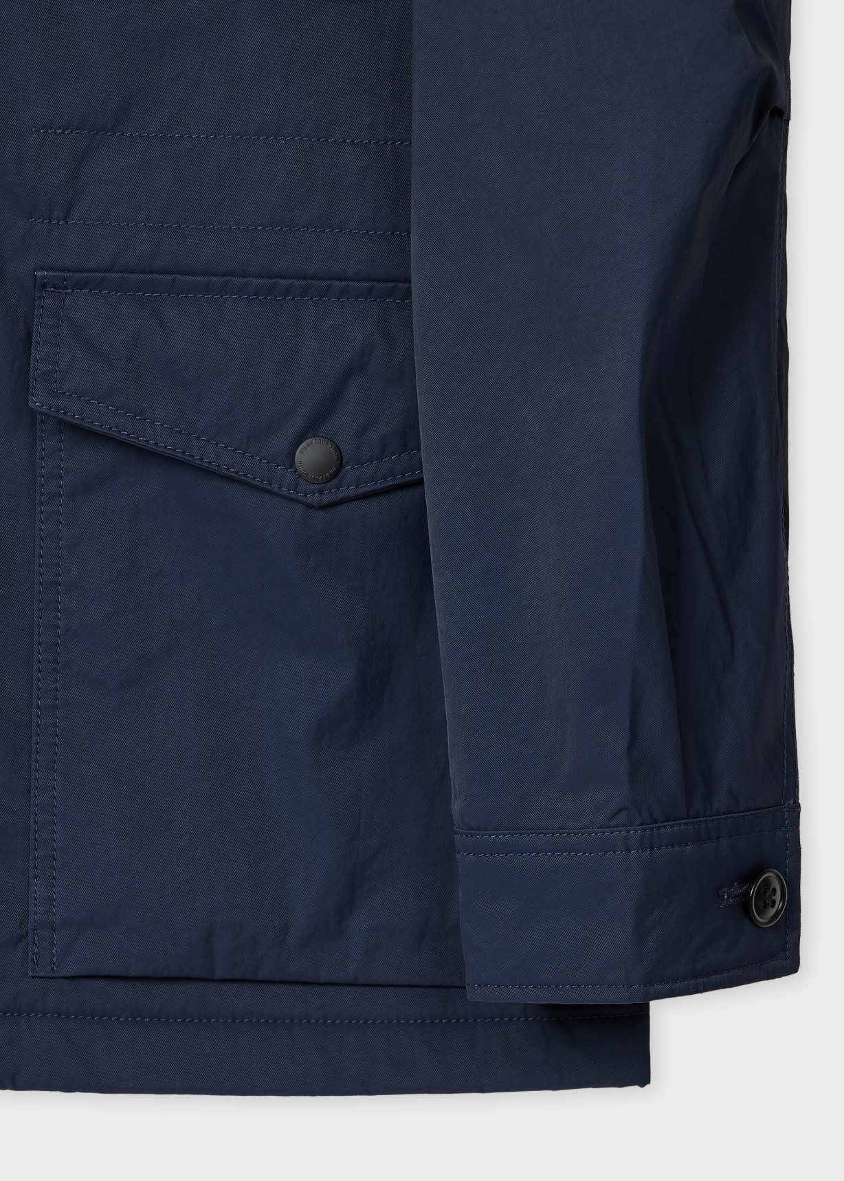 ジャケット・アウター Paul Smith NYLON MILITARY COAT Men's Light Blue Nylon-Blend Water Resistant Field Jacket