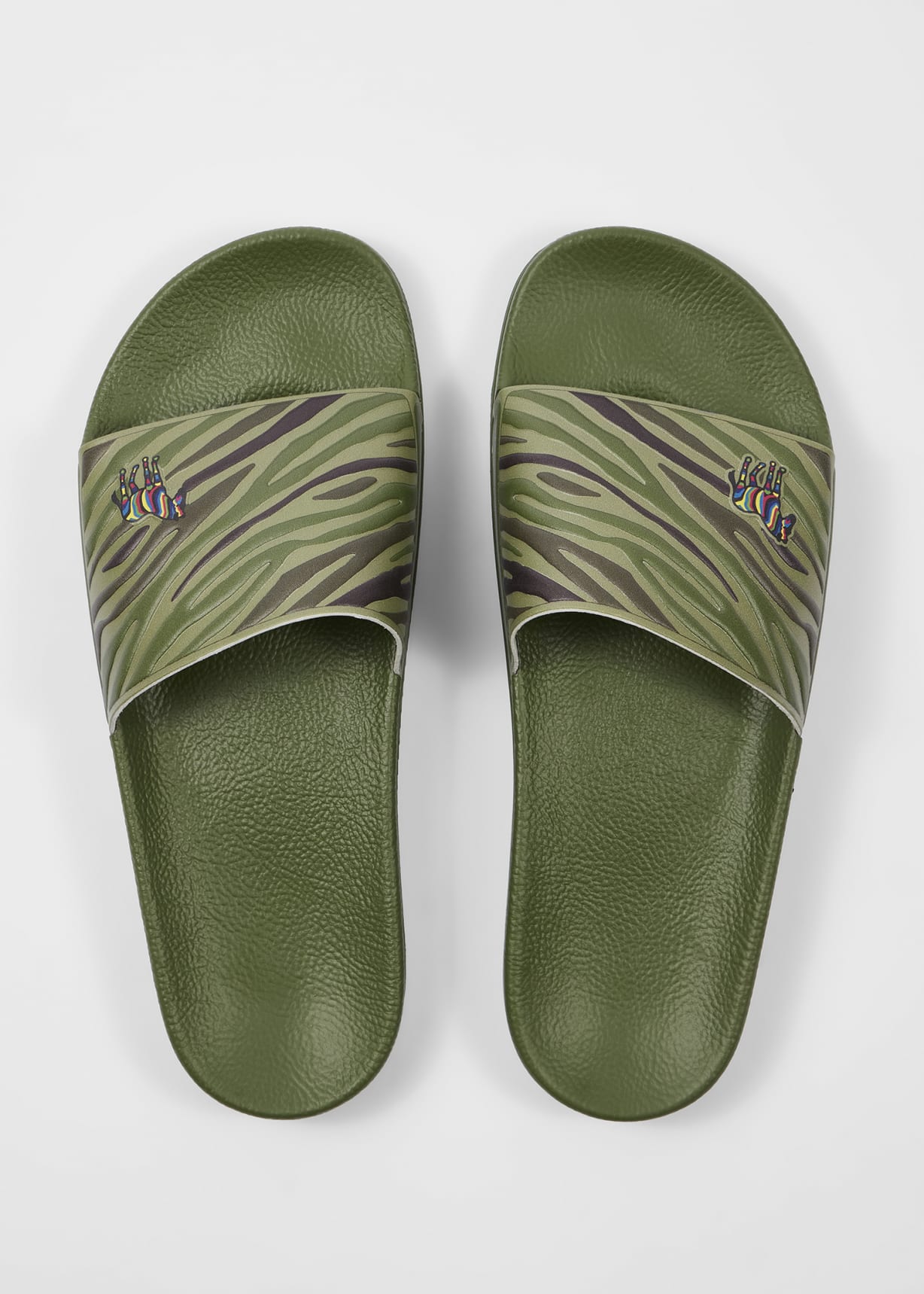 Paul Smith Zed サンダル Men's Black Zebra 'Zed' Slides