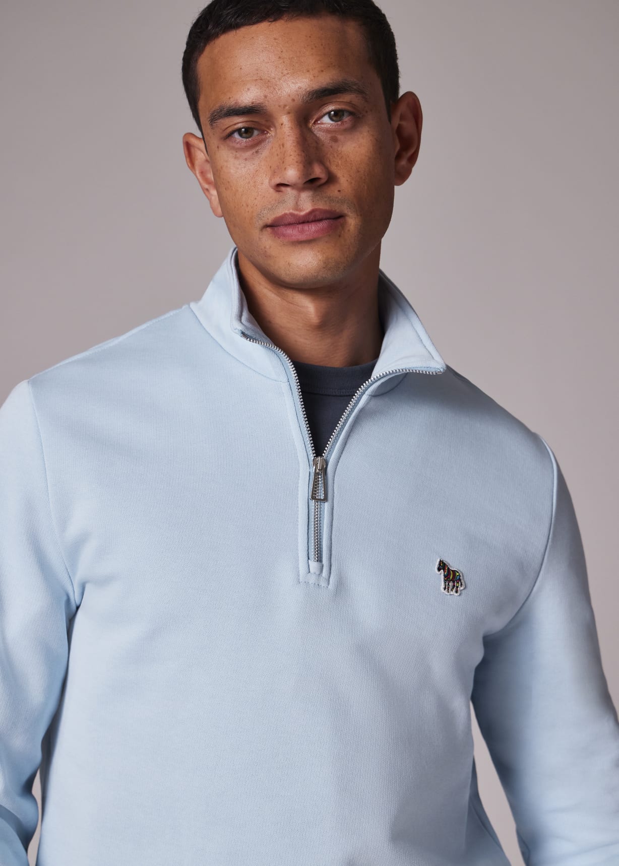 Paul Smith M2R360RKZEBRA49 関税送料込 Men's Sky Blue Cotton Zebra Logo Sweatshirt