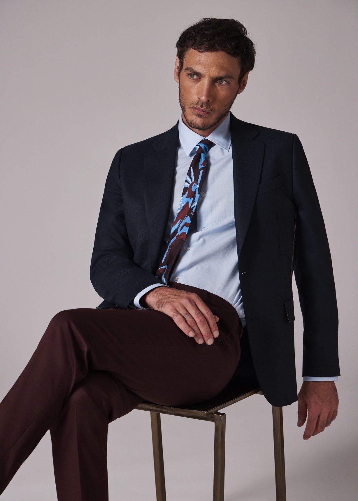 Paul Smith × Loro Piana / スーツ/L/ウール/NVY/ストライプ/PL-ST-32054 Men's Navy Sopra Visso Wool Blazer