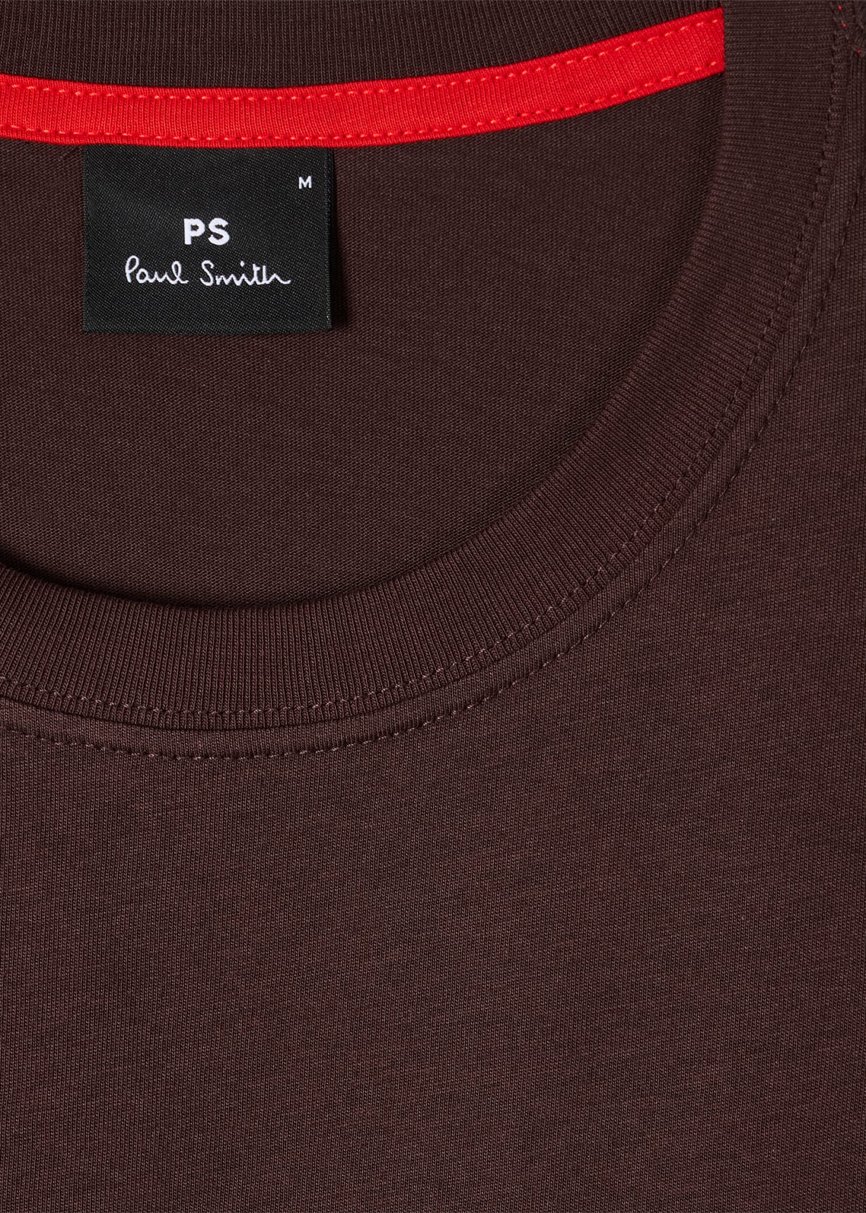 Men's Burgundy Organic Cotton Zebra Logo T-Shirt