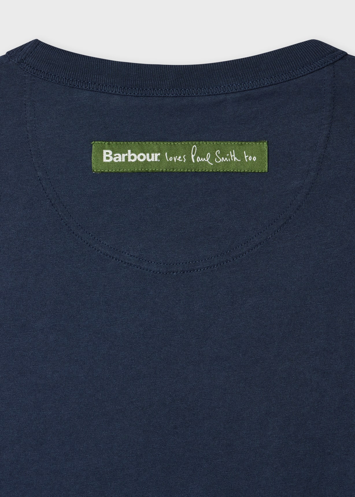 Paul Smith loves Barbour - Navy Wax Tin Print T-Shirt